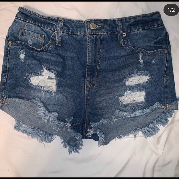 Ripped denim jeans shorts - Picture 1 of 2